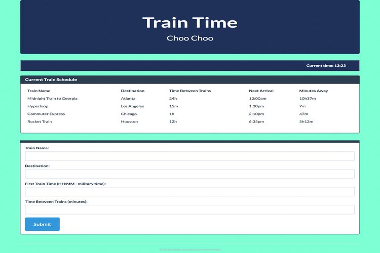 Train Schedule